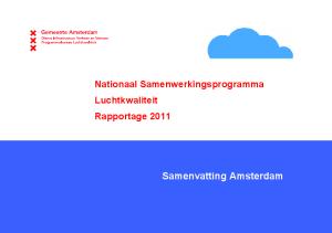 Nationaal Samenwerkingsprogramma Luchtkwaliteit Rapportage Samenvatting Amsterdam