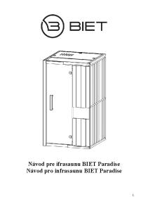 Návod pre ifrasaunu BIET Paradise Návod pro infrasaunu BIET Paradise