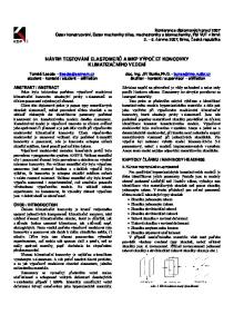 NÁVRH TESTOVÁNÍ ELASTOMERŮ A MKP VÝPOČET KONCOVKY KLIMATIZAČNÍHO VEDENÍ