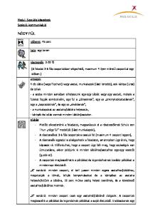 NÉGY FÜL. Modul: Szociális készségek Szekció: kommunikáció. időkeret: 45 perc. hely: egy terem. résztvevők: 3-20 fő