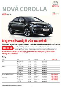 Nejprodávanější vůz na světě. Oslavte s Toyotou 50. výročí modelu Corolla mimořádnou nabídkou EDICE 50!