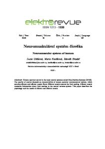 Neuromuskulární systém člověka