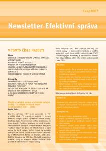 Newsletter Efektivní správa