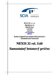 NEXIS 32 rel Samostatný betonový průřez