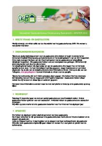 Nieuwsbrief Gastouderbureau Kinderopvang Barendrecht WINTER 2012