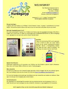 NIEUWSBRIEF. Van Weerden Poelmanstraat 2a 9254 CS Hurdegaryp Tel: Website: