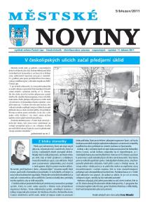 NOVINY. vydává město Česká Lípa - čtrnáctideník - distribuováno zdarma - neprodejné - vychází 11. března 2011