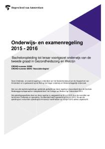 Onderwijs- en examenregeling