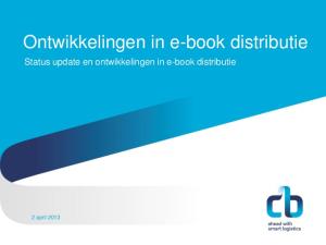 Ontwikkelingen in e-book distributie