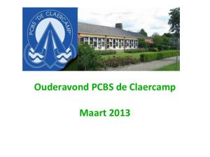 Ouderavond PCBS de Claercamp. Maart 2013