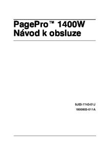 PagePro 1400W Návod k obsluze