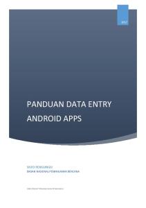 PANDUAN DATA ENTRY ANDROID APPS