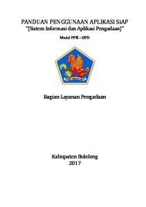 PANDUAN PENGGUNAAN APLIKASI SiAP