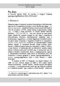 Pap János A honvéd ügyész helye és szerepe a magyar katonai igazságszolgáltatásban között 1