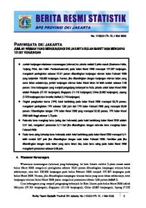 PARIWISATA DKI JAKARTA JUMLAH WISMAN YANG MENGUNJUNGI DKI JAKARTA BULAN MARET 2009 MENCAPAI KUNJUNGAN