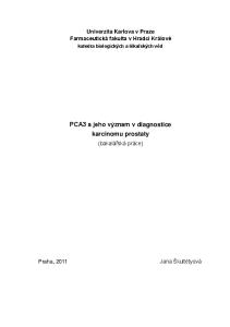 PCA3 a jeho význam v diagnostice karcinomu prostaty