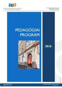 PEDAGÓGIAI PROGRAMJA 2016