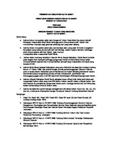 PEMERINTAH KABUPATEN KUTAI BARAT PERATURAN DAERAH KABUPATEN KUTAI BARAT NOMOR 18 TAHUN 2002 TENTANG KEHUTANAN DAERAH