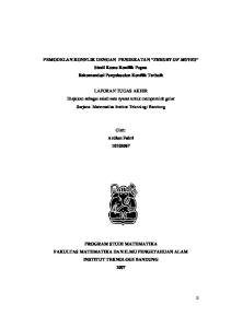 PEMODELAN KONFLIK DENGAN PENDEKATAN THEORY OF MOVES Studi Kasus Konflik Papua Rekomendasi Penyelesaian Konflik Terbaik. Oleh: Ardian Febri