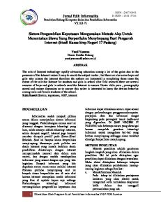 Penelitian Bidang Komputer Sains dan Pendidikan Informatika V3.i1(1-7)