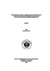 PENGEMBANGAN MODUL PEMBELAJARAN MENGGUNAKAN LEARNING CONTENT DEVELOPMENT SYSTEM (LCDS) PADA MATERI GERAK HARMONIK SEDERHANA