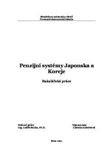 Penzijní systémy Japonska a Koreje
