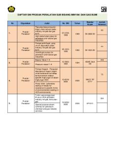 PERALATAN SUB BIDANG MINYAK DAN GAS BUMI