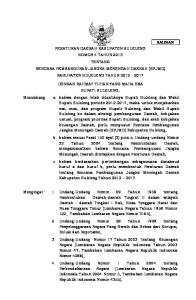 PERATURAN DAERAH KABUPATEN BULELENG NOMOR 4 TAHUN 2013 TENTANG RENCANA PEMBANGUNAN JANGKA MENENGAH DAERAH (RPJMD) KABUPATEN BULELENG TAHUN