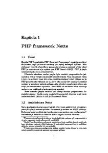 PHP framework Nette. Kapitola Úvod. 1.2 Architektura Nette