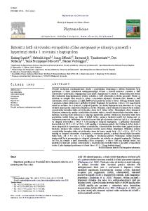 Phytomedicine. Extrakt z listů olivovníku evropského (Olea europaea) je účinný u pacientů s hypertenzí stadia 1: srovnání s kaptoprilem