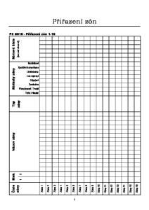 Přiřazení zón. PC Přiřazení zón Zóna 9