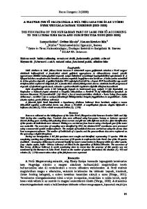 Pisces Hungarici 3 (2009) A MAGYAR FERTŐ HALFAUNÁJA A MÚLTBÉLI ADATOK ÉS AZ UTÓBBI ÉVEK VIZSGÁLATAINAK TÜKRÉBEN ( )