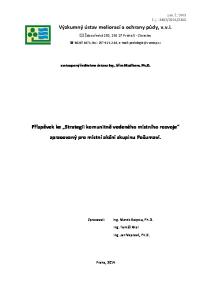 Příspěvek ke Strategii komunitně vedeného místního rozvoje zpracovaný pro místní akční skupinu Pošumaví