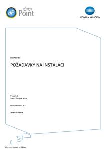 POŽADAVKY NA INSTALACI