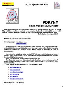 POKYNY H.S.H. VYSOČINA CUP 2010