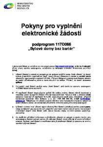 Pokyny pro vyplnění elektronické žádosti