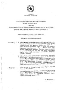 PRESIDEN PERATURAN PEMERINTAH REPUBLIK INDONESIA NOMOR 48 TAHUN 2010 TENTANG JENIS DAN TARIF ATAS JENIS PENERIMAAN NEGARA BUKAN PAJAK YANG