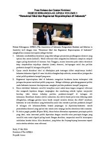 Press Release dan Catatan Notulensi DISKUSI KEBANGSAAN AIPSSA VOLUME 3 Demokrasi Ideal dan Regenerasi Kepemimpinan di Indonesia