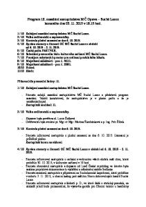 Program 10. zasedání zastupitelstva MČ Opava Suché Lazce konaného dne v hod