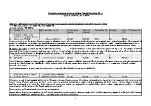 Program podpory kultury města Český Krumlov 2014 I. výzva s uzávěrkou