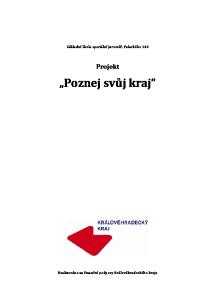 Projekt Poznej svůj kraj Jméno Dítěte