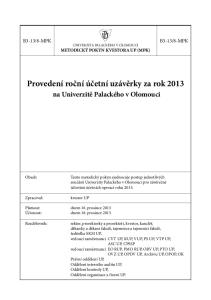 Provedení roční účetní uzávěrky za rok 2013