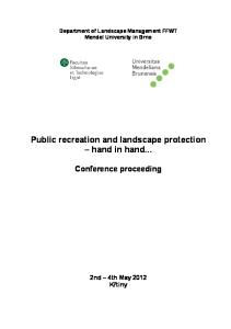 Public recreation and landscape protection hand in hand