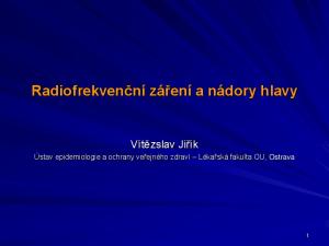 Radiofrekvenční záření a nádory hlavy