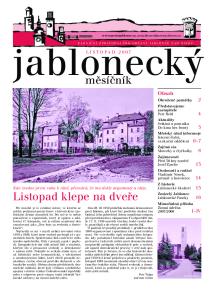 RADNIČNÍ ZPRAVODAJ PRO OBČANY JABLONCE NAD NISOU. jablonecký LISTOPAD měsíčník