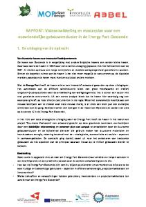 RAPPORT: Visieontwikkeling en masterplan voor een ecovriendelijke gebouwencluster in de Energy Port Oostende