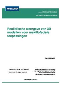 Realistische weergave van 3D modellen voor maxillofaciale toepassingen