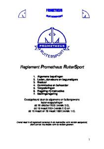 Reglement Prometheus RuiterSport