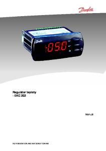 Regulátor teploty - EKC 202. Manuál REFRIGERATION AND AIR CONDITIONING