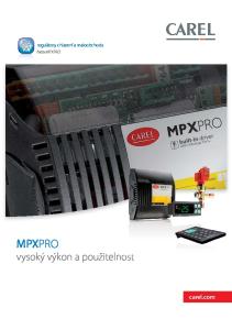 regulátory chlazení a maloobchodu řada MPXPRO MPXPRO vysoký výkon a použitelnost carel.com